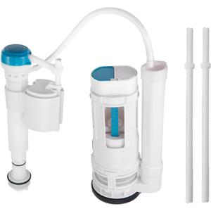 T Tulead Toilet Repair Kit Flush Valve Replacement Parts Flush Valve 8.27" Height(Including Washer), Fill Valve Thread 0.9", Drain Outlet Dia: 2.56"