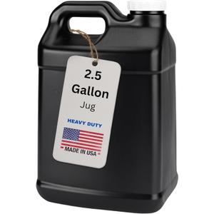 kitchentoolz 2.5 Gallon Water Jug Black HDPE Carboy with Lid for Liquid Storage, Mixing & Transport  320oz Heavy-Duty Container  Made in USA