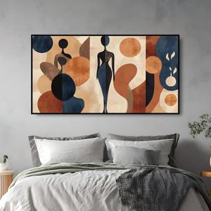 Extra Large Wall Art for Living Room Above Couch Bedroom Office, Beige Abstract Modern Luxury Framed Crystal Porcelain Wall Decor, Waterproof Easy Clean Artwork for Home Hotel Restaurant Spa 29x58 Inch