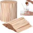 Meanplan 4000 Pack Birch Wood Coffee Stir Sticks 7.5 Inch Disposable Wooden Coffee Stirrers Bulk Long Tea Stirring Stick Round End Swizzle Beverage Mixer for Cocktail Hot Chocolate Drink Summer