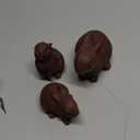 Thyle 3 Pcs Easter Bunny Figurines Decor Small Resin Bunny Easter Decorations Chocolate Brown Rabbit Statues Ornaments for Spring Home Table Centerpiece Living Room Decor