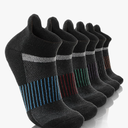 6 Pairs Merino Wool Ankle Running Hiking Socks Compression Support Breathable Thick Cushion No Show Socks for Women Men M
