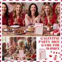 2 x Lewtemi Valentine Exchange Dice Game, Galentine's Day One Instruction Standing Sign with 2 Dice Galentine Activities The Girl's Night Party Favors Friend Valentines Gifts for Women