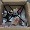 JONATHAN Y JYL7610A 12" Modern Farmhouse Semi Flush Mount Ceiling Light, 4-Light Oil Rubbed Bronze Lantern Fixture, Pagoda Candelabra Light for Low Ceilings, Entryway, Hallway, Kitchen, Bedroom