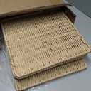 Wicker Storage Baskets for Organizing, 3 Pack Rustic Foldable Square Basket for Shelves, Handwoven Cubby Organizer Bins for Home Decor, Small Cube Storage Bin for Closet Organization (Natural 11 inch)