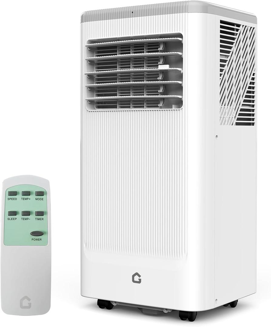 GarveeTech Portable Air Conditioner, 8000 BTU Air Conditioner for Bedroom with 3 in-1 Cooling AC Portable Air Conditioner for Room with Sleep Mode, Ventless Floor Air Conditioner, 3 Speeds Fan