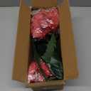 Poinsettias Artificial Christmas Flowers 9.8" Large Heads 6 Pack 16.9" Bouquet Red Faux Velvet Flower for Xmas Tree Home Christmas Decorations
