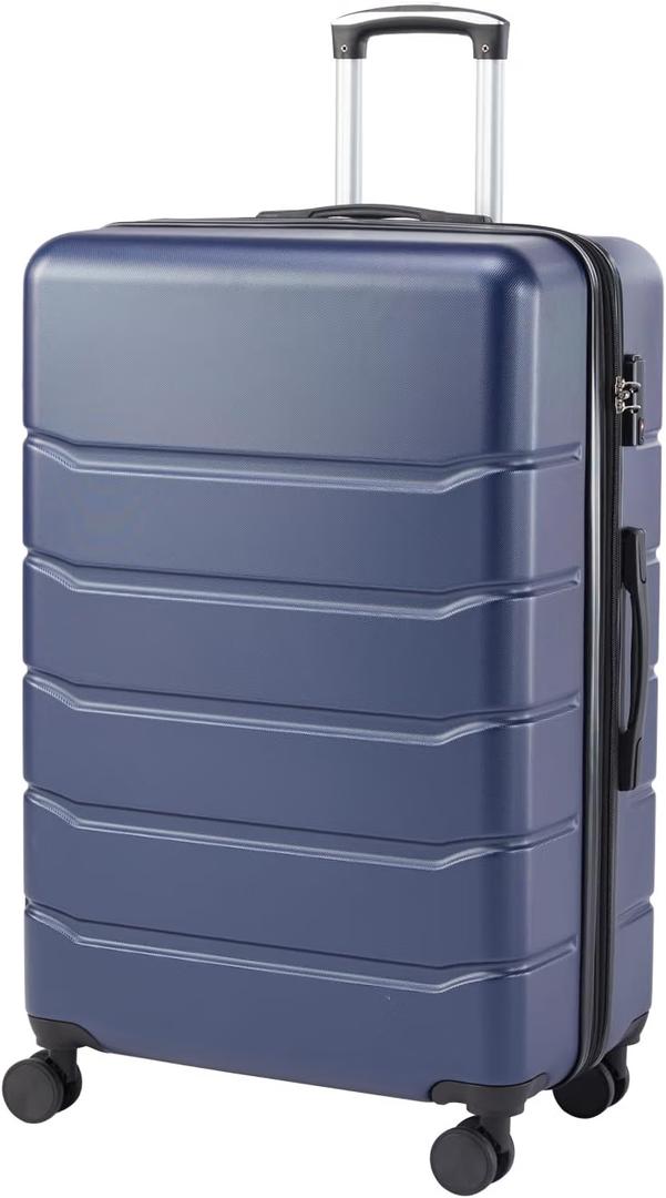NEWBULIG 20 Inch Carry On Luggage, Suitcase with Spinner Wheels | Expandable, ABS Hard Shell, Lightweight, Rolling, Smooth, TSA Lock, Business Trips, Short Vacations, Blue