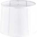 GOSO Drum Lamp Shade,12" Top x14" Bottom x10" High (Spider) Medium White Faux Silk Lamp Shades for Floor Lamps Table Lamp- Natural Fabric Foldable -Empire Lampshades Replacement Modern,Easy Assembly (12"*14"*10"-1 Pack, Natural faux silk-White)