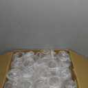 40 Pack Plastic Ribbed Wine Glasses, 14Oz Origami Disposable Wine Glasses Unbreakable Clear Plastic Cocktail Glasses Recyclable Shatterproof Reusable Wine Cups (14oz-Gold Rim 40pack)