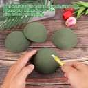STEFORD 4 PCS Half Ball Floral Foam, Round Floral Dry Foam Blocks Green Flower Styrofoam for Fresh and Artificial Flower Arrangements (3.5 X 1.8 Inches)