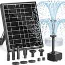 Solar Bird Bath Fountain Pump, 7.5W Outdoor Solar Water Fountain Pump for Bird Bath with 7+ Spray Modes & 5ft Tubing, DIY Solar Powered Water Pump for Garden, Ponds, Pool and Fish Tank