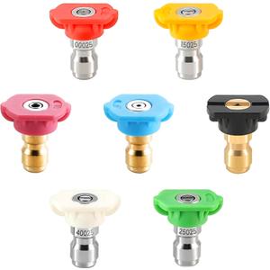 Tool Daily Pressure Washer Spray Nozzle Tips Multiple Degrees, 1/4 inch 5-Pack (2.5 GPM)
