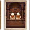 TracyArt Ghost Decor, Halloween Wall Decor - Horror Gifts, Halloween Poster, Unframed 3 Pcs 13" x 17"
