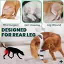 Dog Rear Leg Sleeve to Stop Licking, Hind Leg Protector for TPLO Recovery, ACL Surgery, Wounds or Skin Issues, Soft Breathable Cover for Large Medium Small Dogs (L-Left)