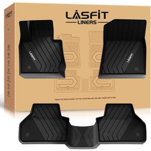 LASFIT Floor Mats Fit for BMW X3 2011-2017 & BMW X4 2015-2018 xDrive28i, xDrive28d, xDrive35i, M40i, Custom Fit TPE All Weather Waterproof Floor Liners Front & Rear Rows Car Mat, Black