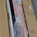 Leinuosen Set of 2 Foldable TV Trays with Anti-Spill Cup Holder, 23.62''L x 15.75''W x 26''T Large Folding Table for Eating Reading Office Camping, Space Saving, Easy Assembly(Dark Brown, Unique)