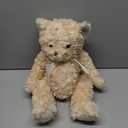 Bearington Tate Teddy Bear Stuffed Animal - 18" Soft Teddy Bear Plush Toy - Classic Design Cuddly Bears with Satin Bow - Adorable Floppy Beige Plush Animal Gift for Kids and Toddlers