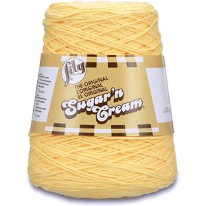 Lily Sugar'n Cream Cone Cotton Yarn for Dishcloths, Yellow
#4 Worsted Yarn, 100% Cotton Cone Yarn for Crochet, Knitting, Dishcloths and Crafts, 674 Yards, 400g/14.11oz, 1-Pack