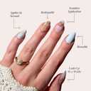 Glamnetic Press On Nails - Sea Star | Short Almond Seashell Fake Nails with 3D Nail Art, Salon Quality | 15 Sizes - 30 Nail Kit with Glue