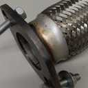 Stainless Steel Flange Flex Repair Pipe Exhaust 2" Inlet OD x 8.125'' OAL Fits Chevy Malibu Pontiac G6 Saturn Aura