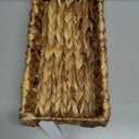 Handwoven Water Hyacinth Storage Wicker Basket with 2 Handles - Brown