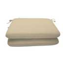 Sunbrella Seat Pad 18x18 QTY 2 Sunbrella Fabric 18-in x 18-in 2 -Piece Spectrum Sand Patio chair cushion
