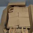 XPCARE 100PCS Brown Paper Bags with Handles, Three Different Sizes of Bulk Brown Gift Bags 5.25x3.25x8.25 & 8x4.5x10 & 10x5x13 Inch Grocery Retail Kraft Paper Bags for Party Birthday Shopping Takeaway