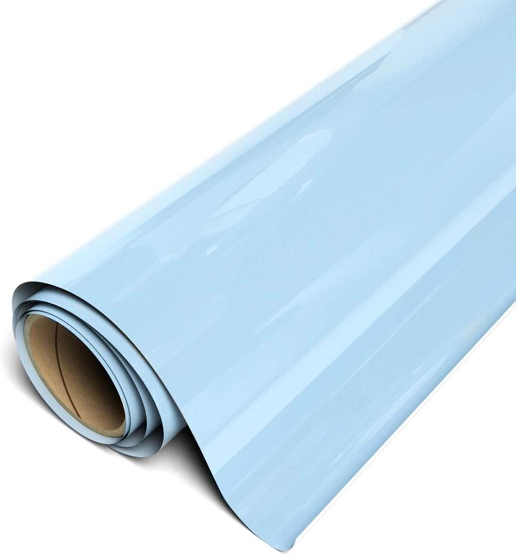 Siser EasyWeed Heat Transfer Vinyl 11.8" x 3ft Roll (Powder Blue) - Compatible with Siser, Cricut, Silhouette and Other Craft/Professional Cutters - CPSIA Certified