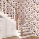 FANCYEASY Boho Bird Floral Leaf Peel and Stick Wallpaper for Bedroom Bathroom 12"x100" Self Adhesive Colorful Kids Wallpaper Removable Waterproof Contact Paper for Cabinets Shelf Liners Vinyl Mural
