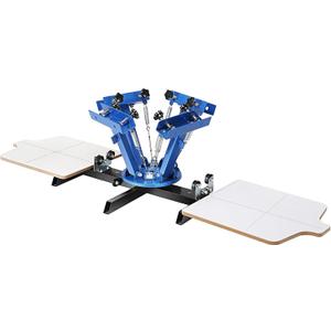 VEVOR Screen Printing Machine, 4 Color 2 Station, 360 Rotable Silk Screen Printing Press, 21.2 x 17.7in / 54 x 45cm Screen Printing Press, Dual-Layer Positioning Pallet for DIY T-Shirt Printing