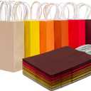 qiqee 30PCS Medium Gift Bag with Handles Bulk 11"x5"x8" Gift Bags 6 Different Red  Yellow Color Bags Multiple Uses (Medium Size)