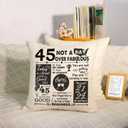 45th Birthday Gifts Birthday Throw Pillow Cover for Men Decorative Bday Party Keepsake Ideal 45 Years Old Dad Uncle Grandad Presents Decor for Home Couch 18x18 inch (45)