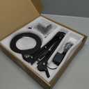 KIRKAS 10X Magnifying Glass with Light and Stand, 2-in-1 Stepless Dimmable LED Desk Lamp with Clamp, 3 Color Modes Lighted Magnifier Swivel Arm Light for Reading, Craft, Close Works - Black