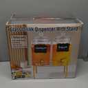 Drink Dispensers for Parties,2 Pack 1 Gallon Beverage Dispenser with Stand,Drink Dispenser With Glass Lid and Stainless Steel Spigot Leak-proof, Ideal for Lemonade,Juice, Tea, and Party Drinks