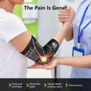 Copper Elbow Brace for Tendonitis and Tennis Elbow, 3D Knit Elbow Compression Sleeve with Adjustable Strap for Arthritis, Golfers, Bursitis, Elbow Pain Relief, Weightlifting, Fit for Men & Women (Black, Medium)