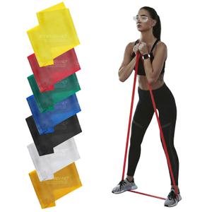 THERABAND Professional Resistance Bands Set, 7 Pack 6 ft Exercise Bands for Working Out, Stretch Bands for Physical Therapy, Pilates & Full Body Workout, Levels 17