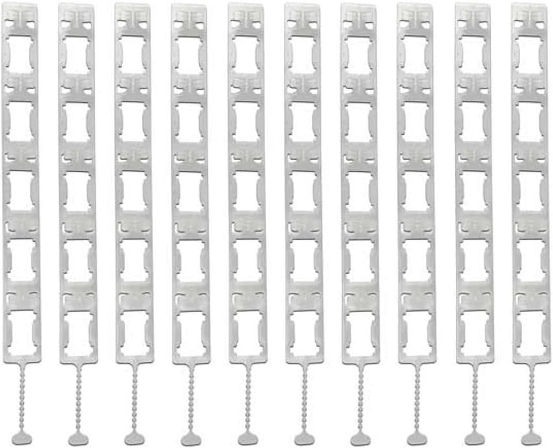 No Wrap Straps for Easy Christmas Light Decorating - Holiday Lighting Mounting Clip Alternative - 10 Pack