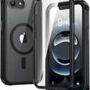 Diaclara Magnetic Designed for iPhone 17e Case & iPhone 16e Case, Full Body Rugged Case with Built-in Screen Protector,[Compatible with MagSafe] Soft Bumper for iPhone 16 17 E 6.1" (Clear Black)