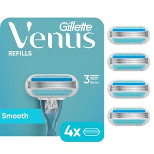 Gillette Venus Women's Original 3 Blade Razor Refills, 4 Count