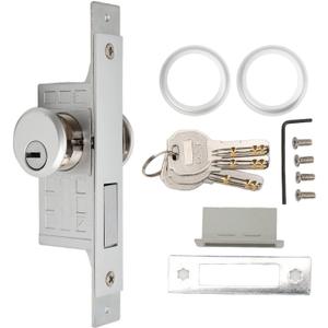 Mortise Lock, Front Door Security Lock Storefront Door Mortise Lock, Glass Framed Central Door Lock Commercial Door Deadbolts and Cylinder Combo with 3 Keys