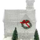 Gerson 2660080 Battery Operated Lighted Holiday Spinning Water Globe Church, 9.25-inch Height