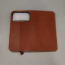 SHIELDON Genuine Leather Wallet Case for iPhone 17 Pro Max 6.9-inch 2025 | Flip | Magnetic Cover | RFID Blocking Credit Card Holder | Kickstand | Shock-Absorbent Case | Retro Brown