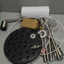 Nintiue Upgraded Modern Arc Dimmable Tall Standing Floor Lamp with Linen Shade, 1200 Lumens LED Bulb Included, for Living & Reading Room, Bedroom, Office & Nursery, Brushed Nickel