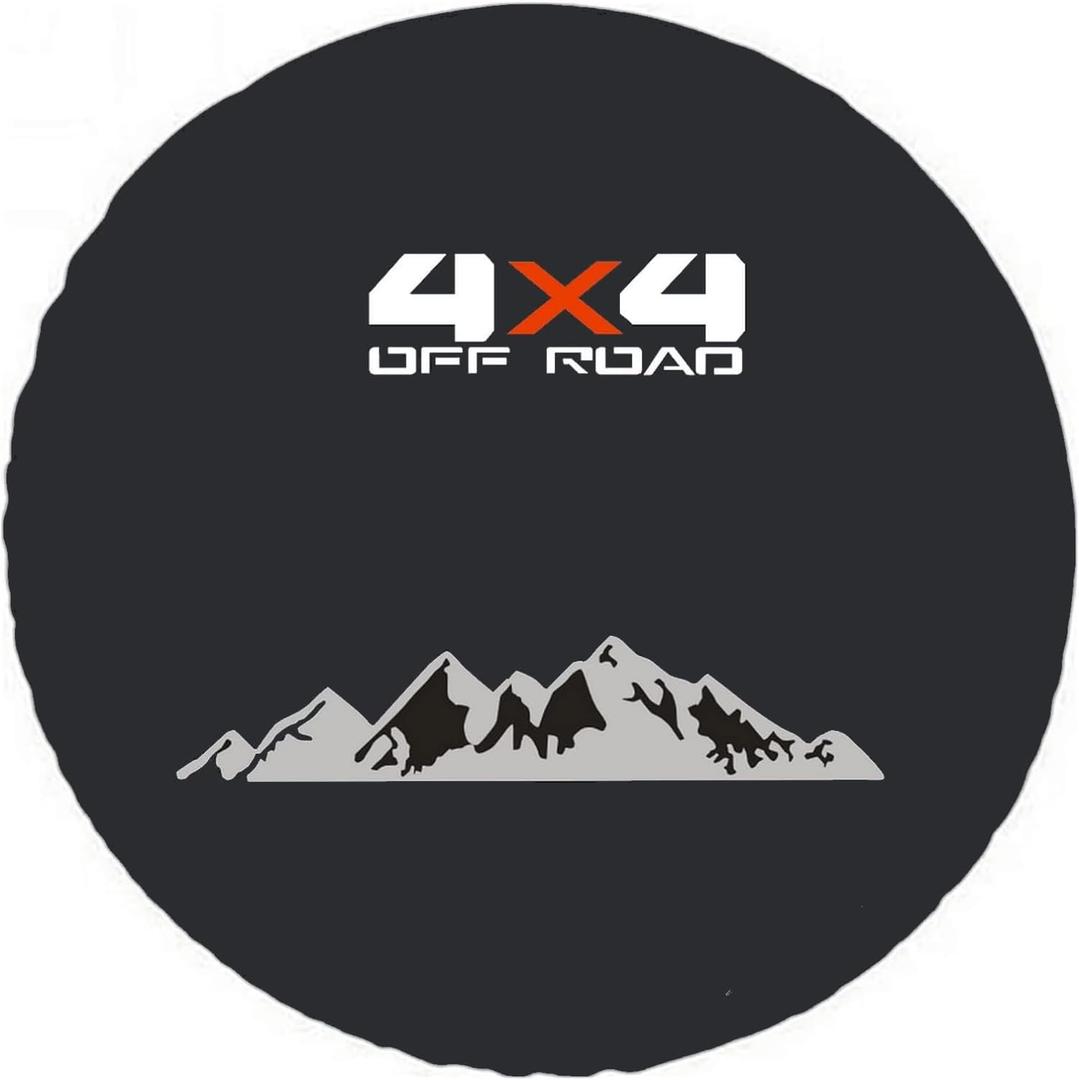 for Toyota RAV4, Honda CR-V, Jeep Compass Liberty Spare Tire Cover (4X4 Off-Road), Spare Wheel Cover Protector, Fit Most of SUV, Trailer, RV (M: 225/65R17, 225/70R16, 235/60R18)