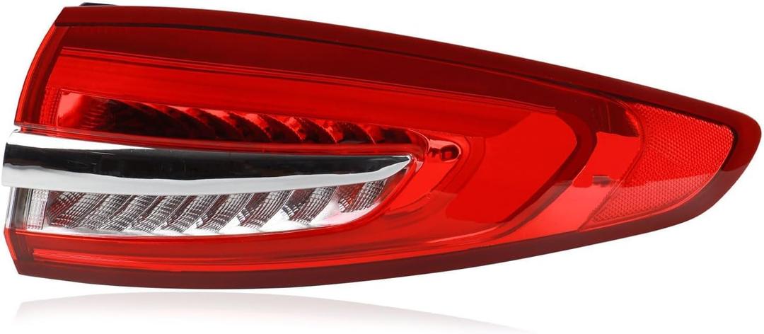 LED Tail Lights Outer Assembly Compatible with 2017-2020 Ford Fusion OE Style Right Passenger Side Rear Light Taillights Replacement for HS7Z13404J FO2805118
