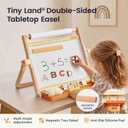 Tiny Land Tabletop Kids Art Easel, 5-Level Magnetic Drawing Board