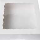 ONE MORE 10inch White Natural Bakery Pie Boxes With PVC Windows,Large Cookie box 10x10x2.5inch 12 of Pack