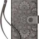 Wallet Case for iPhone 14 Pro,[RFID Blocking] 3 Card Holder with Credit Card Slot Leather Magnetic Flip Cover for iPhone 14 Pro (Grey)