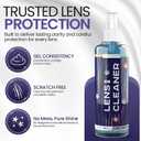 Eyeglass Gel Lens Cleaner Spray Kit - 2 x 8oz and 1 x 2oz Gel Eyeglasses Cleaner Spray Bottle + 2 Microfiber Cloth for Cleaning - Safe for All Lenses (AR Coated Included)